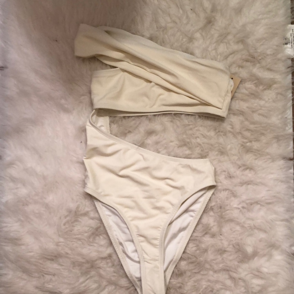 Forever21 Ribbed Off The Shoulder One Piece